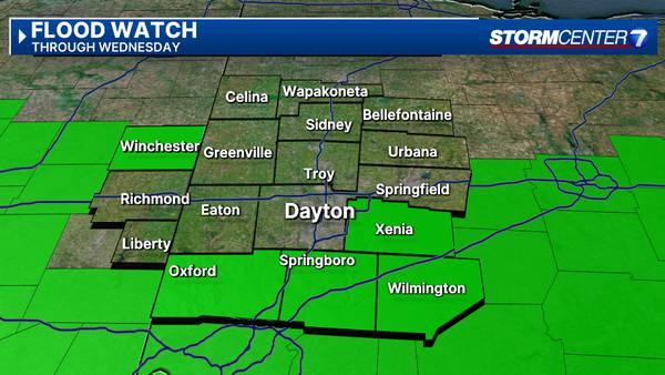 Flood Watch issued for parts of region; chance of pop-up storms today