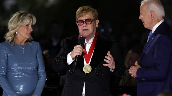 Elton John given National Humanities Medal at White House concert