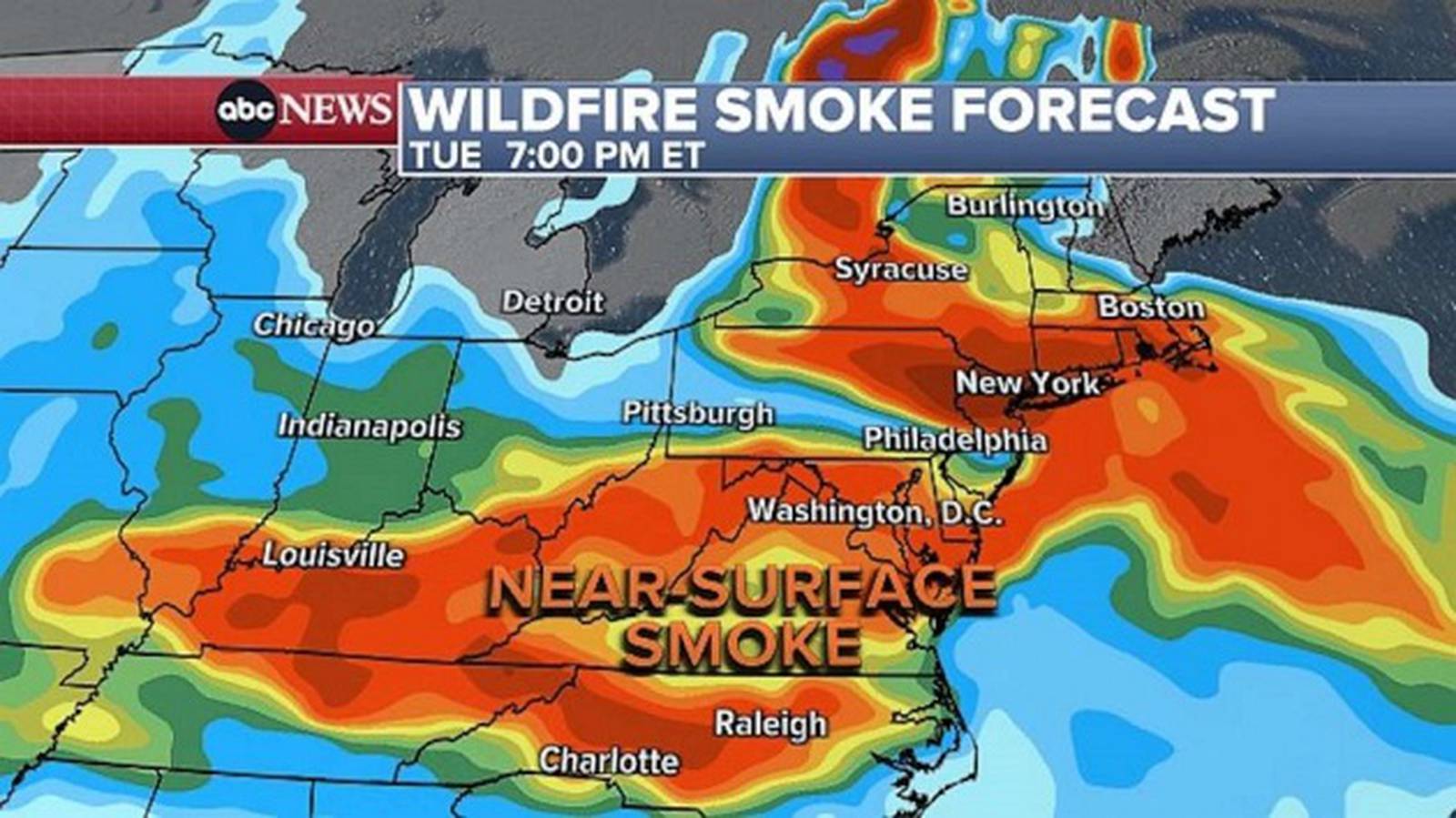 Wildfire smoke map Which US cities, states are being impacted by