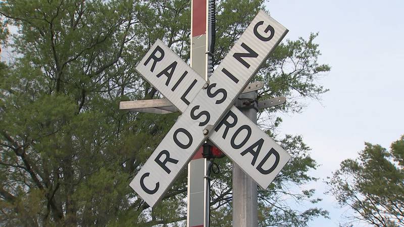 Railroad crossing in Charlotte