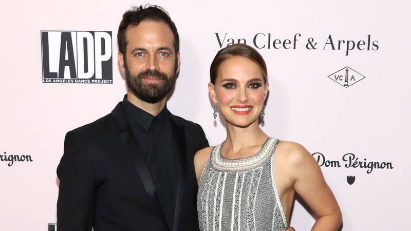 LOS ANGELES, CALIFORNIA - OCTOBER 19: Benjamin Millepied and Actress Natalie Portman attend the 2019 LA Dance Project Gala, Cocktail Hour Hosted by Dom Pérignon at Hauser & Wirth on October 19, 2019 in Los Angeles, California. (Photo by Jerritt Clark/Getty Images for Dom Pérignon)