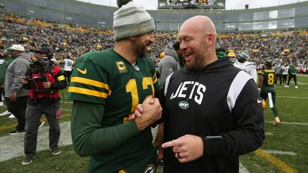 The Jets have a QB hole. Trading for the Packers' Aaron Rodgers and pairing him with Nathaniel Hackett fixes it.