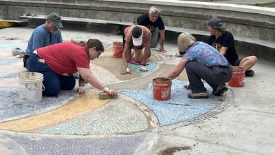 PHOTOS: Work continues on Oregon District Memorial ahead of official unveiling
