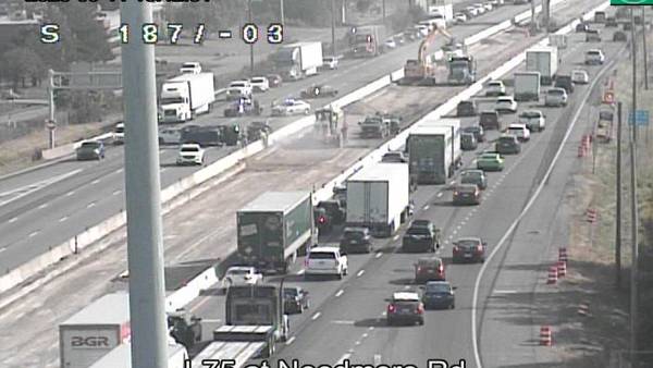Two injured after 5-vehicle crash on I-75 NB near Needmore Rd.