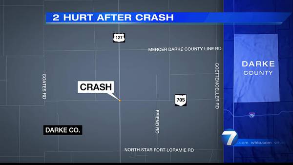 Woman flown to hospital after crash in Darke County