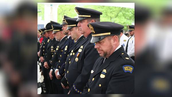 Ceremony to honor officers killed in line of duty today in Dayton
