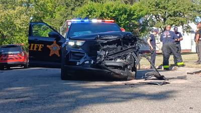 PHOTOS: Sheriff’s office cruiser involved in crash in Montgomery County 