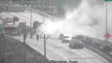 Vehicle fire blocks traffic on I-75 in Montgomery County