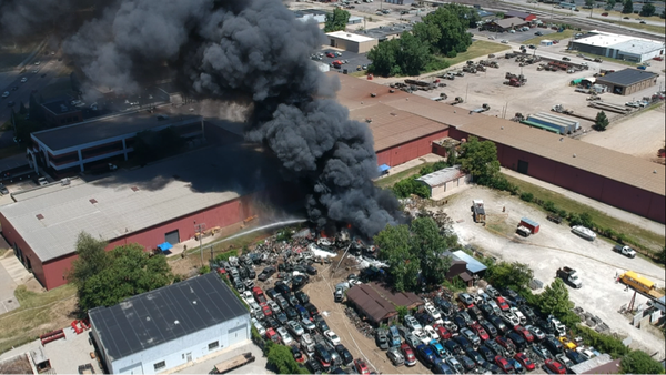 PHOTOS: Large fire in Moraine sends plume of thick, black smoke into the sky