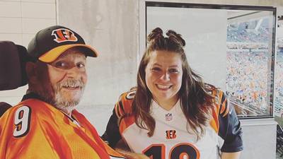 PHOTOS: Area Bengals fan battling ALS, daughter ready for team's playoff push