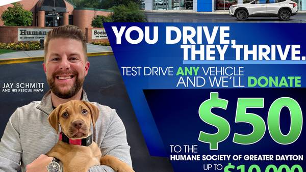 Humane Society of Greater Dayton recipient of fundraising from local dealership, Ally
