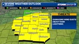 Risk for severe storms with damaging winds Wednesday 