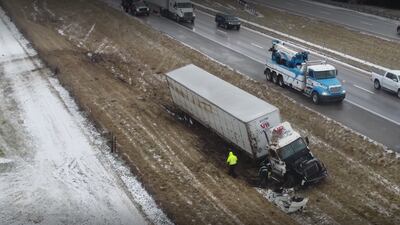 PHOTOS: Weekend winter weather leads to crashes Monday