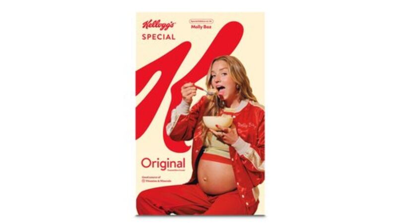 Front Cover of the Molly Baz x Special K Limited Edition Cereal Box