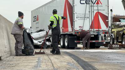 PHOTOS: Crash involving semi shuts down all lanes on I-70 in Huber Heights