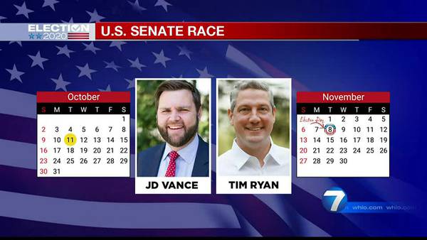 U.S. Senate race in Ohio is a tight one, candidates Ryan and Vance would have to agree