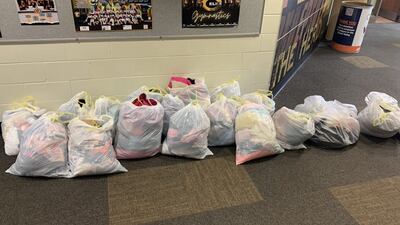 PHOTOS: Centerville High School students host clothing drive 
