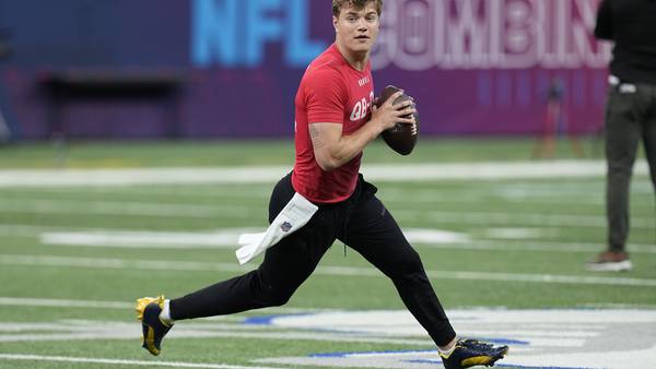 NFL combine: Michigan QB J.J. McCarthy takes field in Indy after national title run
