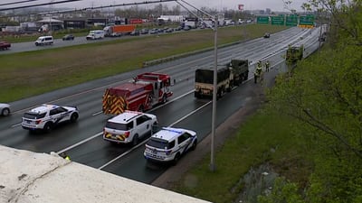 PHOTOS: Military vehicles involved in crash on I-75 
