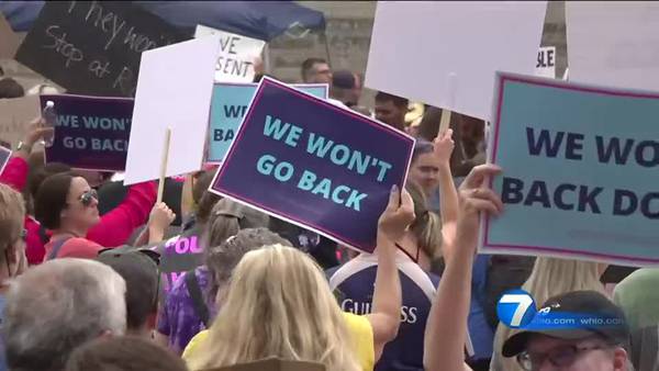 Thousands gather at abortion-rights rally at Ohio Statehouse