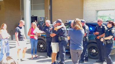 Photos: Clearcreek Twp. officer injured in shooting discharged from rehab facility 