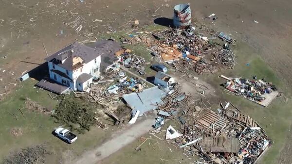 PHOTOS: Sky 7 drone footage shows Clark County tornado damage