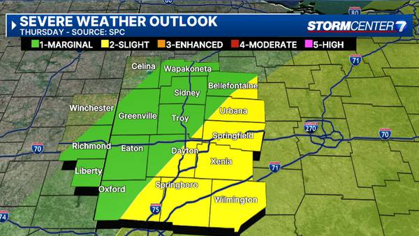 Risk for severe storms across region this week; Heavy rain, damaging winds, tornadoes possible 