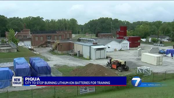 Firefighter training program involving burning of lithium-ion batteries coming to an end in Piqua