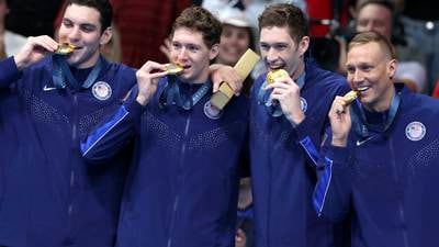 Former Ohio State swimmer wins gold medal in 4x100 freestyle relay