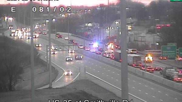 TRAFFIC ALERT: Right lanes closed due to crash on Eastbound US-35 in Montgomery County