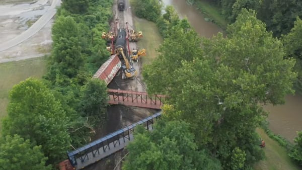 Train carrying hazardous materials derails in Springfield; Main road closed through Monday