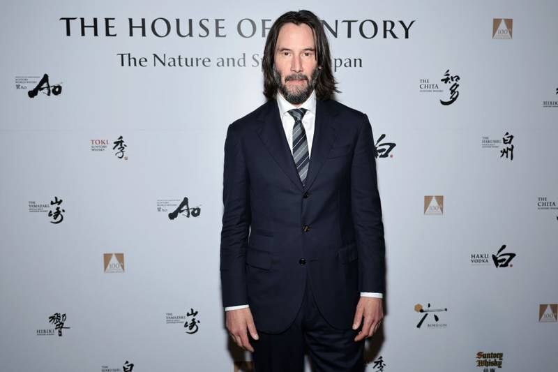 NEW YORK, NEW YORK - MAY 23: Keanu Reeves arrives at The House of Suntory 100 Year Anniversary Global Event and “Suntory Time” Tribute Premiere on May 23, 2023 in New York City. (Photo by Jamie McCarthy/Getty Images for House of Suntory )