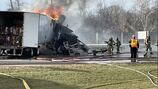 PHOTOS: Fiery crash shuts down I-75 at I-70
