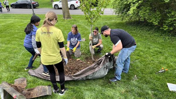 Volunteers plant trees for those impacted by Memorial Day tornadoes