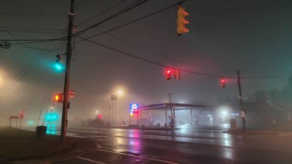 Dense Fog Advisory issued for parts of the region; Cooler, chances for showers this weekend