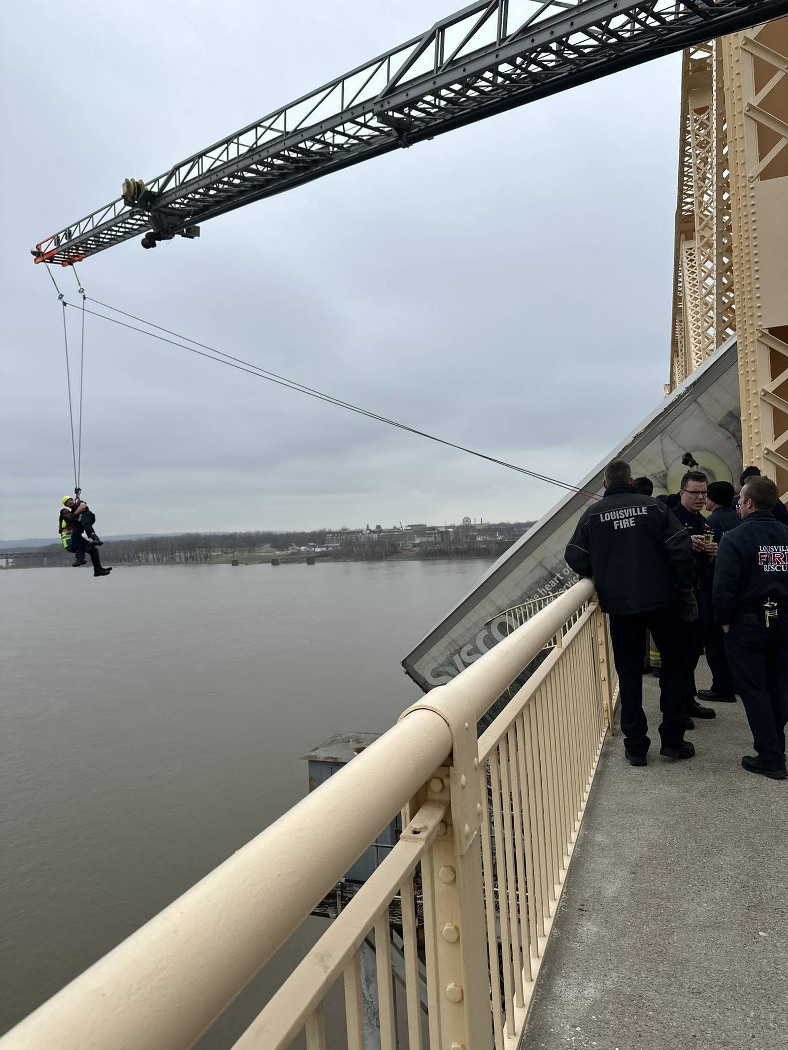 Semi dangles from bridge over Ohio River following crash WHIO TV 7