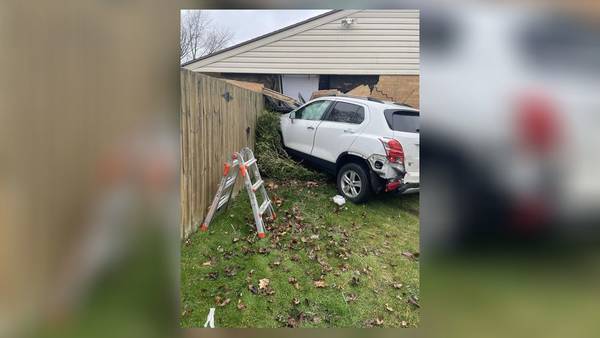 SUV damages and crashes into home in Huber Heights