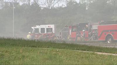 PHOTOS: Smoke pours from fire at Montgomery County waste facility