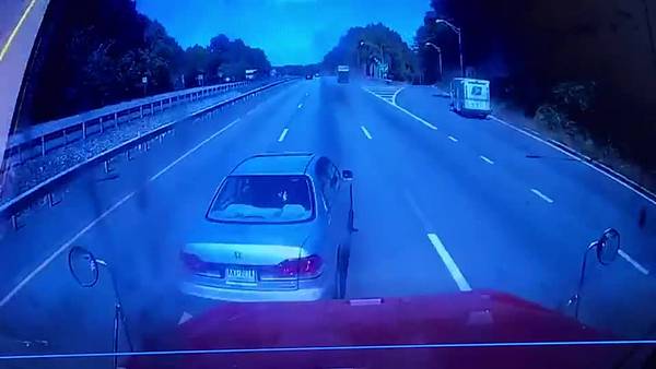 Dash cam videos show collisions between semis, cars