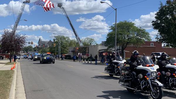 PHOTOS: Richmond Firefighters raise Garrison flag at Funeral services for fallen officer Seara Burton