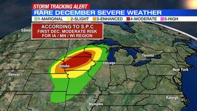 Rare December severe weather impacting the Midwest 