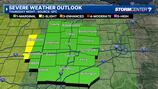 Strong to severe storms possible overnight; Early showers Friday 