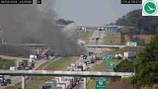 TRAFFIC ALERT: Semis crash, catch fire on I-75 in Shelby County; NB lanes closed in area 