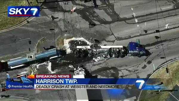 UPDATE: Man killed in crash involving tanker truck in Harrison Twp.