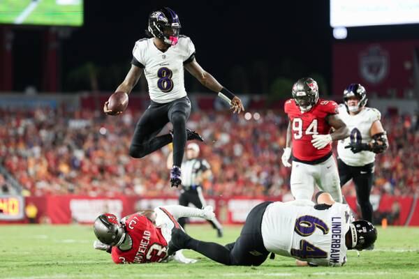 Ravens reel off 34 straight points, race past Bucs in another offensive showcase