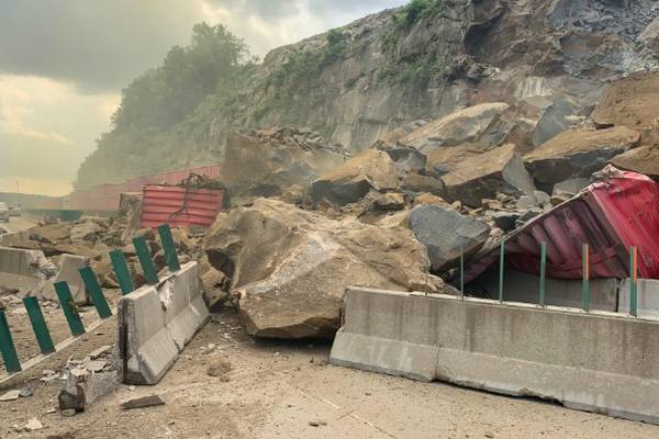 Significant rockfall forces road closure in Ohio