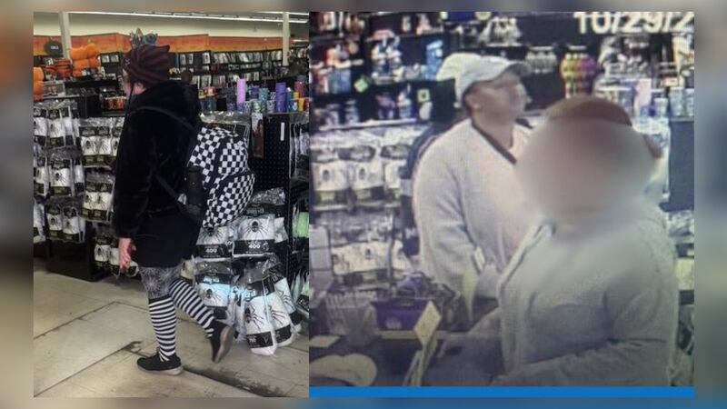 Police searching for 3 suspects accused of 2 different thefts at Spirit Halloween