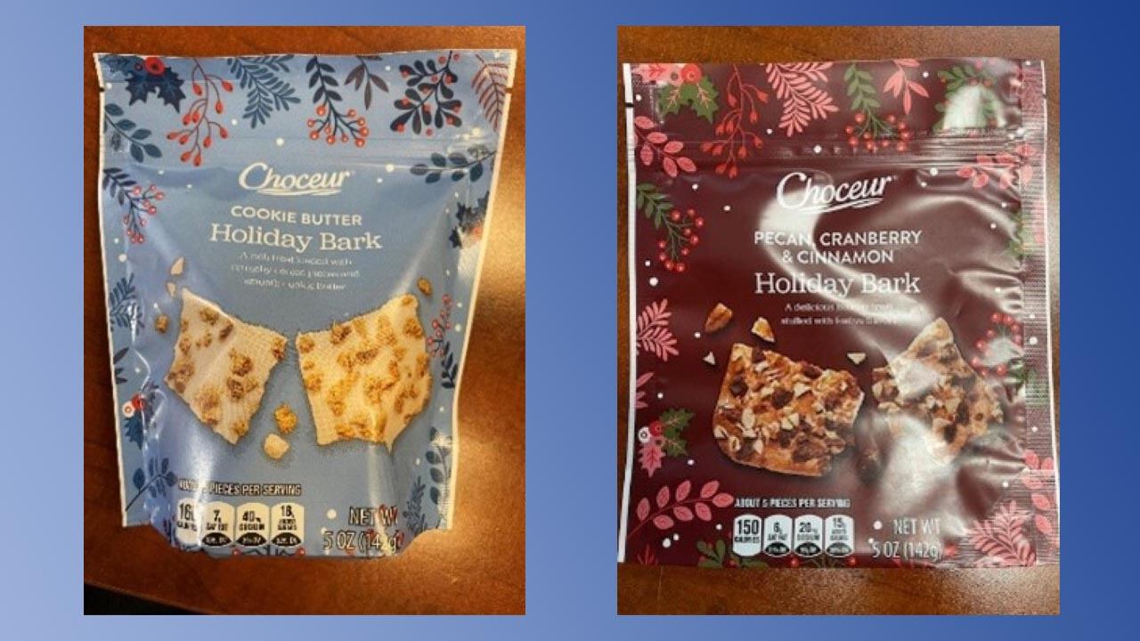 Bags of holiday bark