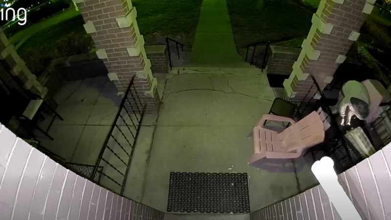 Home security camera catches person setting porch furniture on fire; police asking for help