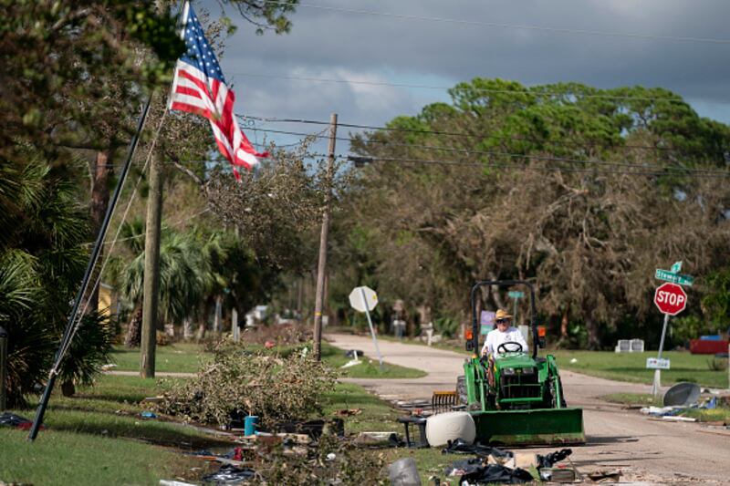 Damage left behind after Hurricane Milton